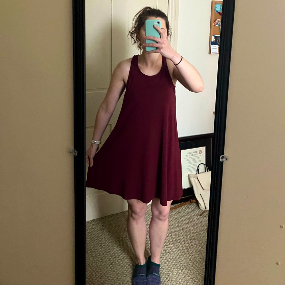 Maroon casual dress
